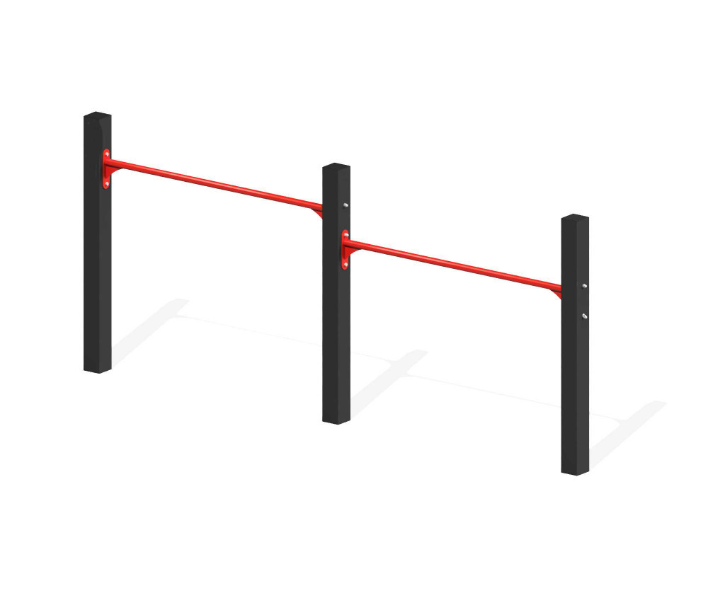 Перекладины стационарные разноуровневые «Подтягивание из виса лежа на низкой перекладине»